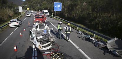 El Corredor del Morrazo, en Moa&ntilde;a (Pontevedra), fue uno de los puntos donde se registr&oacute; un accidente mortal este s&aacute;bado.