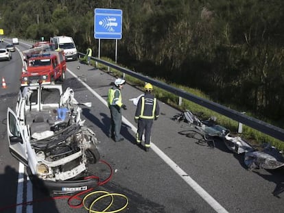 El Corredor del Morrazo, en Moa&ntilde;a (Pontevedra), fue uno de los puntos donde se registr&oacute; un accidente mortal este s&aacute;bado.