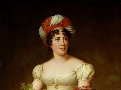 Madame de Staël retratada por Marie Éléonore Godefroid.