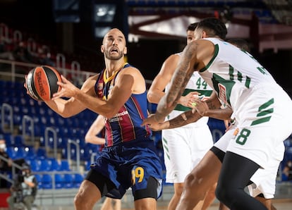 Calathes, en el partido entre el Barça y el Panathinaikos.