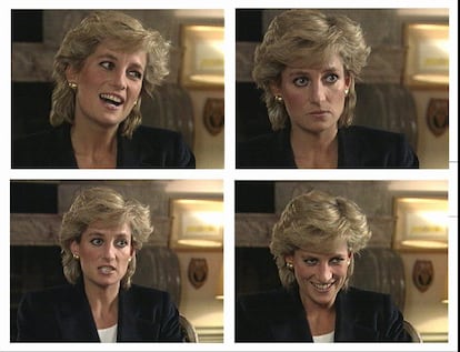 La princesa durant l'entrevista concedida al programa 'Panorama' de la cadena de televisió britànica BBC, el 1995.