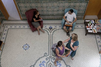 Una de las salas del espacio de 'coworking' La Solana en Torrelodones.