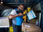 UNITED STATES - APRIL 6: Amazon driver Shawndu Stackhouse delivers packages in Northeast Washington, D.C., on Tuesday, April 6, 2021. (Photo By Tom Williams/CQ-Roll Call, Inc via Getty Images)