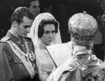 La boda de Juan Carlos I y Sofía de Grecia, celebrada en Atenas el 14 de mayo de 1962. 