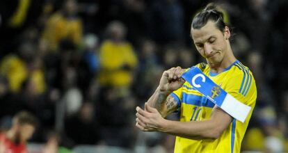 Zlatan Ibrahimovic, al finalizar el partido