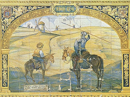 Retablo del Quijote y Sancho Panza.