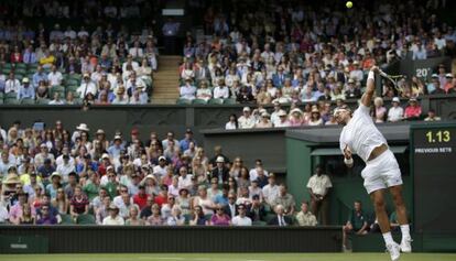 Rafael Nadal en Wimbledon. 