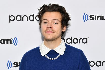 Harry Styles con un collar el pasado 2 de marzo en Nueva York.