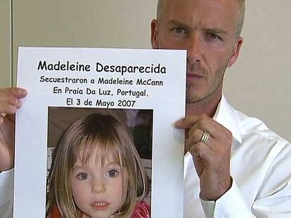 Beckham con una imagen de Madeleine