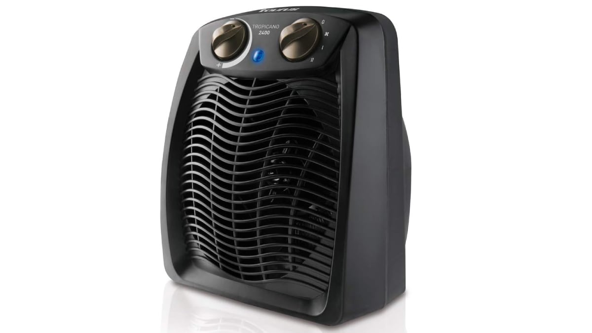 Calefactor eléctrico con clase de eficiencia energética A.