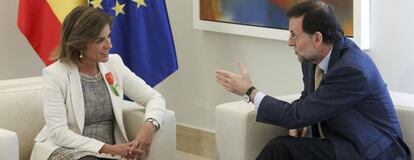 Botella y Rajoy, durante su primer encuentro en La Moncloa.