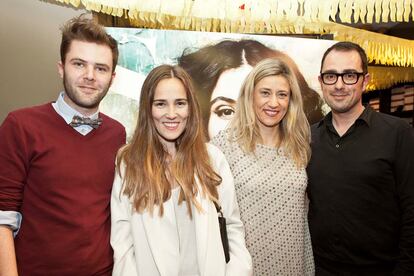 Marc Torralba (Piazza Comunicación), Chabela García (directora de moda de S Moda), Elena Ferreras (Directora de publicidad de S Moda) y Pablo Paniagua (Director de comunicación e imagen de Fosco).