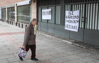 Mercado de Orcasur, cerrado desde el pasado jueves.