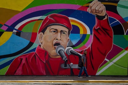 Mural de Hugo Chávez en Venezuela