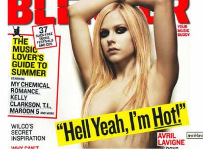 Avril Lavigne posa desnuda para el número de junio de la revista <i>Blender</i>