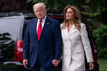 Donald y Melania Trump, en la Casa Blanca el pasado 25 de mayo.