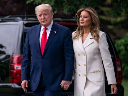 Donald y Melania Trump, en la Casa Blanca el pasado 25 de mayo.