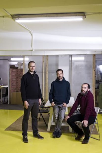 Miguel Arana, Carlos Barragan and Yago Bermejo, creators of Laboratorio Democrático.