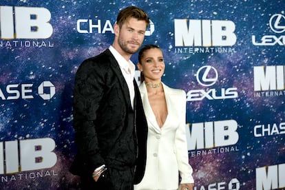 Chris Hemsworth y Elsa Pataky en el estreno de 'Men in Black International' en Nueva York en 2019.