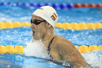 La española, Mireia Belmonte, en la carrera de 200 metros estilos en el Mundial de Natación de Shangai