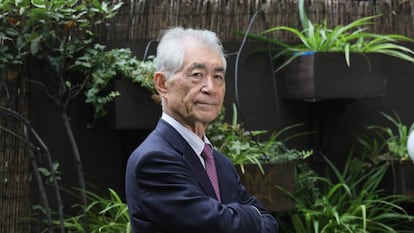 O cientista japonês Tasuku Honjo, pai da imunoterapia, em Madri.