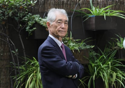 O cientista japonês Tasuku Honjo, pai da imunoterapia, em Madri.