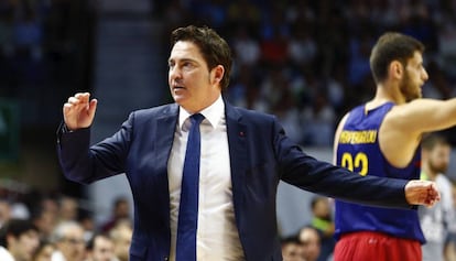 Xavi Pascual, en la final de Liga entre Bar&ccedil;a y Madrid.