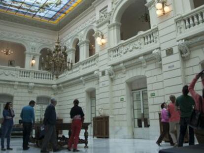 Visita guiada, el pasado lunes, al Palacio del Marqués de Fontalba, actual sede de la Fiscalía General del Estado.