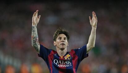 Messi, en el partit contra l'Athletic.