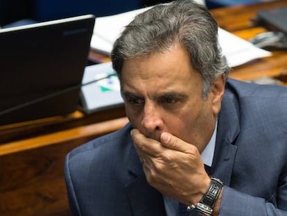 O senador Aécio Neves, no dia 26.