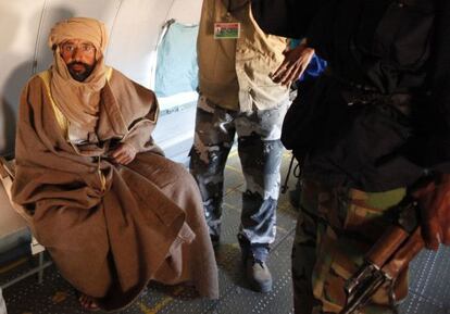 Saif al-Islam Gadafi, tras ser capturado.