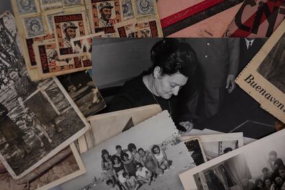 Family pictures of Ana Garbín Alonso, together with some souvenirs.