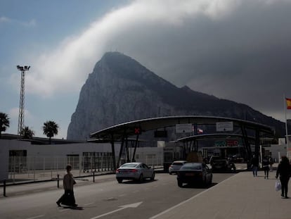 The Spain-Gibraltar border at La Línea de la Concepción.