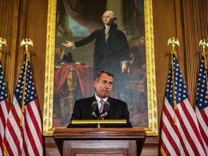 John Boehner, al pronunciar su discurso.