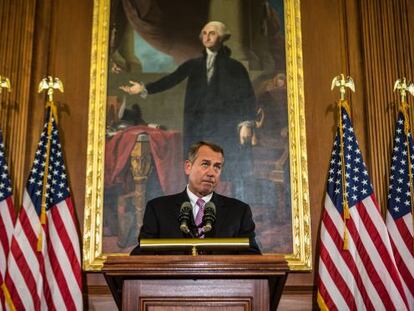 John Boehner, al pronunciar su discurso.