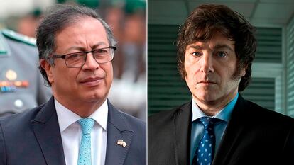 Gustavo Petro y Javier Milei