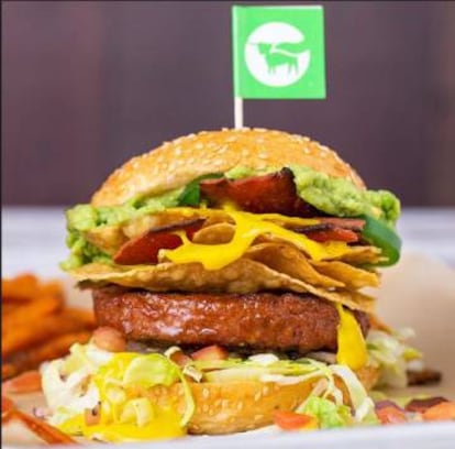 Una de las hamburguesas que Beyond Meat promociona en su web