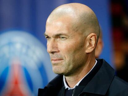 Zidane durante el partido contra el PSG este miércoles.