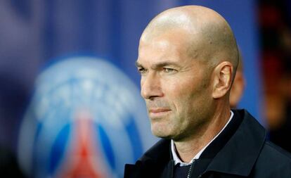 Zidane durante el partido contra el PSG este miércoles.