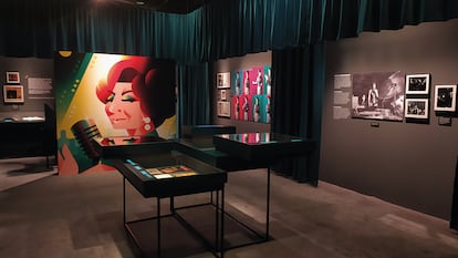 Una sala de l'exposició sobre Núria Feliu al Palau Robert.