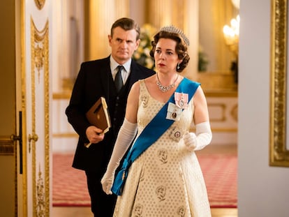 Olivia Colman, na terceira temporada de 'The Crown'.