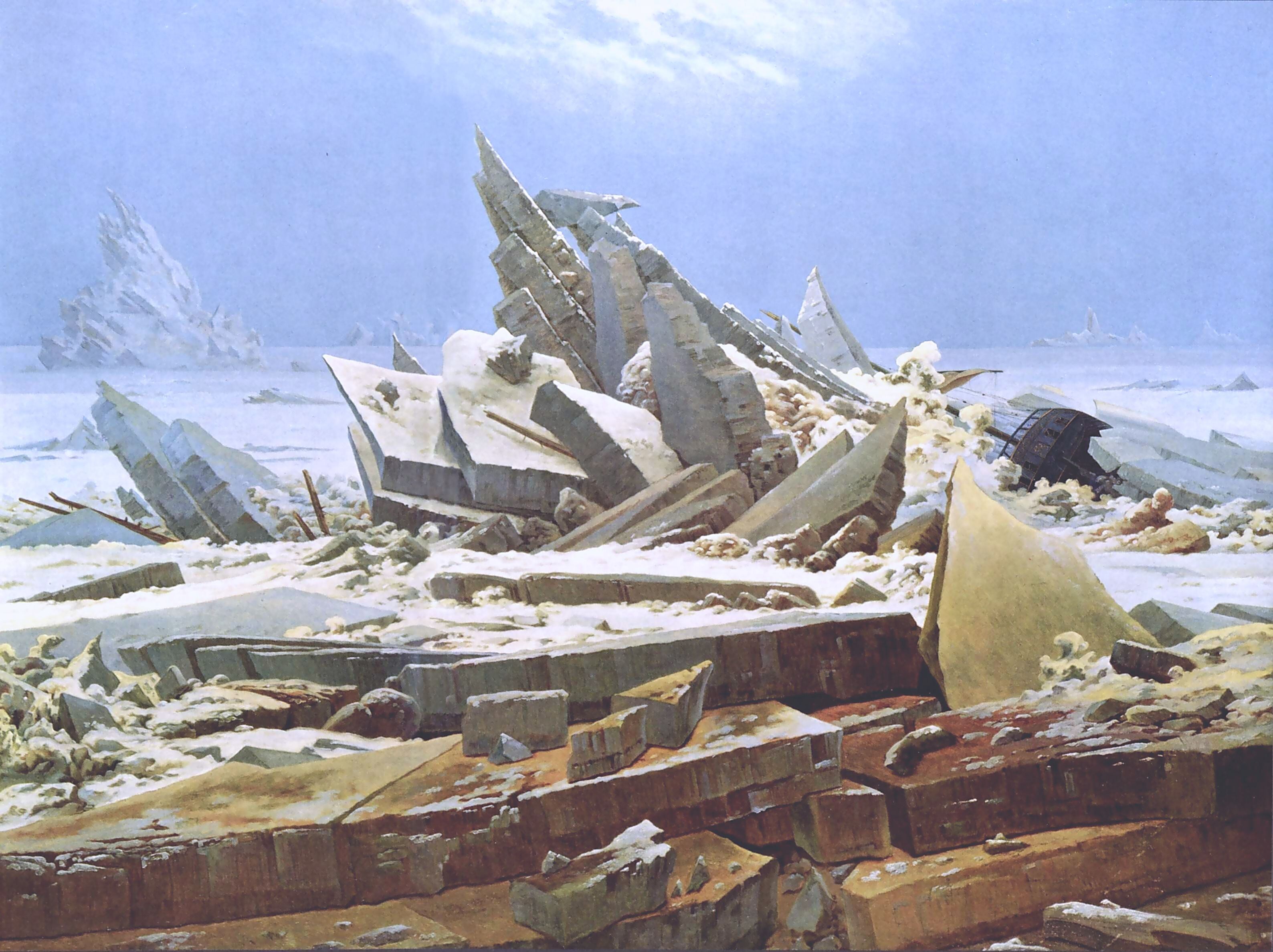 'El mar de hielo', de Caspar David Friedrich, expuesto en la Alte Nationalgalerie de Berlín.