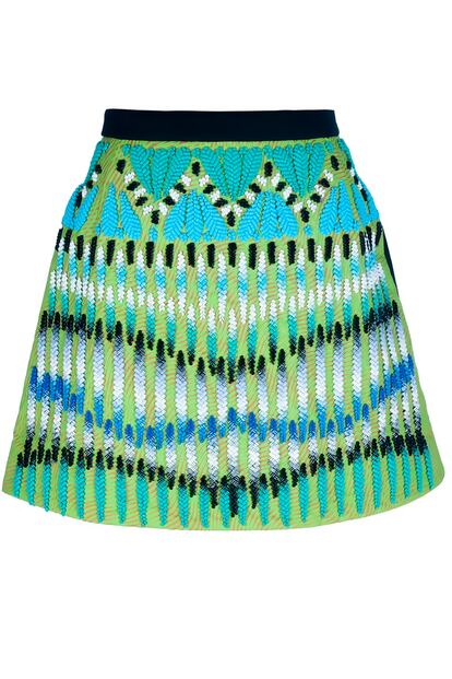 Falda de algodón y punto, de Peter Pilotto (1198 euros).