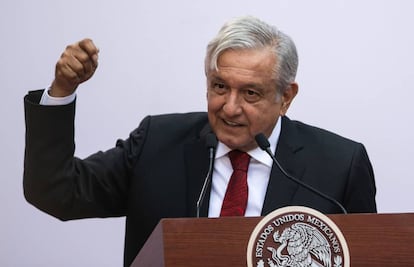 López Obrador este lunes en Palacio Nacional