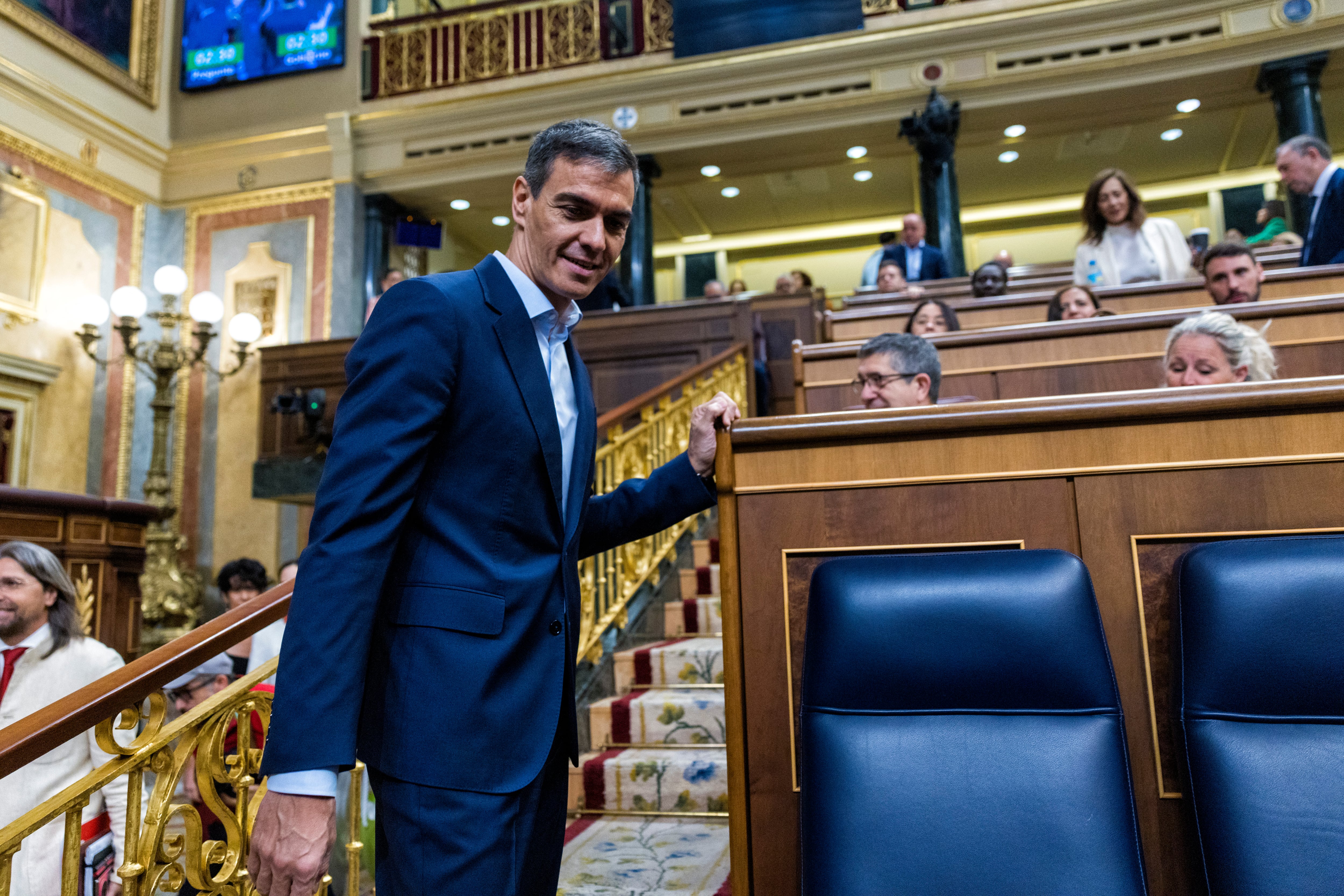 Pedro Sánchez, este miércoles en el Congreso.