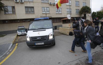 Cuartel de la Guardia Civil de Palencia, donde estuvo detenida la atleta Marta Domínguez.