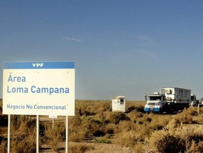 Yacimiento de Vaca Muerta en el campo Loma Campana, en la provincia argentina de Neuqu&eacute;n.