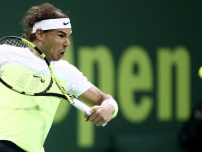 Nadal, durante los cuartos ante Kuznetsov.