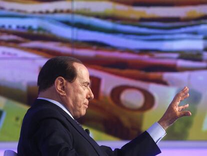 Silvio Berlusconi, durante su intervención el martes pasado en el programa <b>de la RAI</b><i> Porta a Porta.
