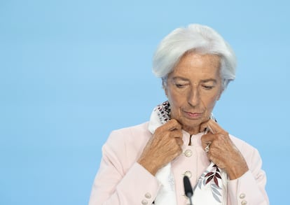 Christine Lagarde, presidenta del BCE, en rueda de prensa el pasado septiembre